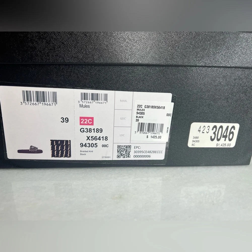 NEW CHANEL WOMENS BRAIDED KNIT METALLIC CC SLIDES SZ EU 39 - Picture 12 of 12